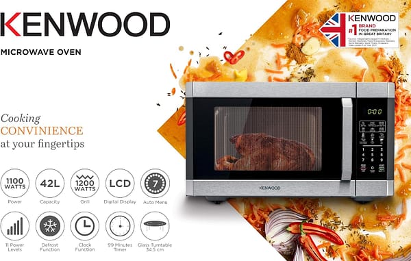 MWM42 1 KENWOOD 42L Microwave Oven with Grill, Digital Display MWM42.000BK