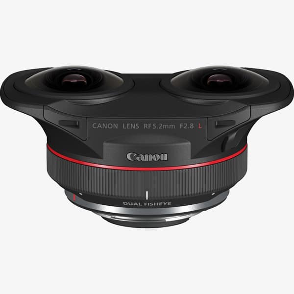 5554C005-RF-5.2mm-F2 Canon RF 5.2mm F2.8L DUAL FISHEYE Lens